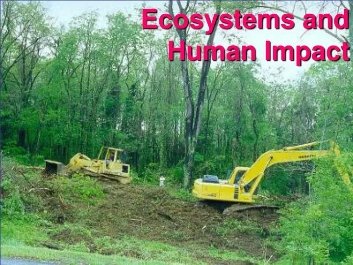 ecosystems and human impact