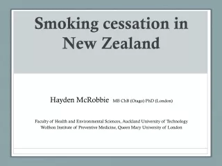 Smoking cessation in New Zealand