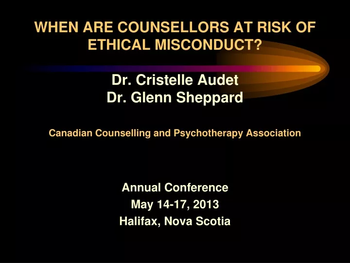 when are counsellors at risk of ethical