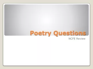 Poetry Questions