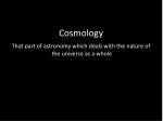 Cosmology - slide 1