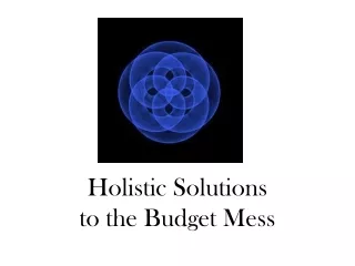 Holistic Solutions  to the Budget Mess