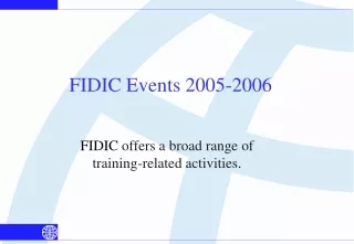 FIDIC Events 2005-2006