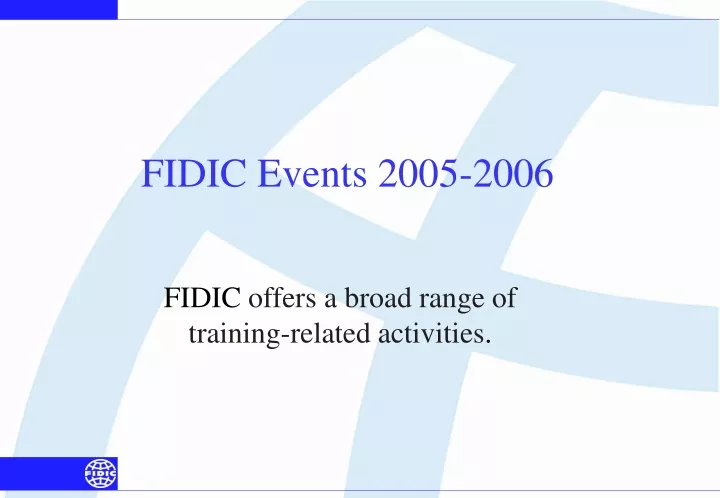 fidic events 2005 2006
