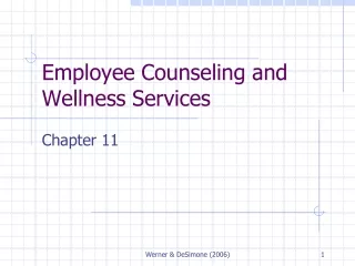 Employee Counseling and Wellness Services