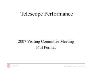 Telescope Performance
