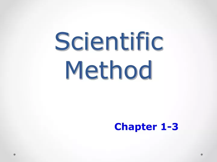 scientific method