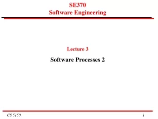SE370 Software Engineering