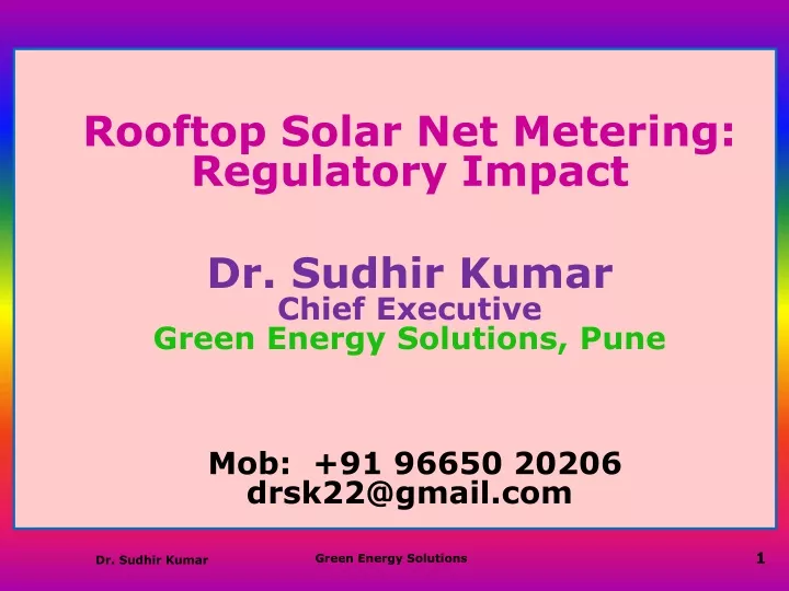 rooftop solar net metering regulatory impact
