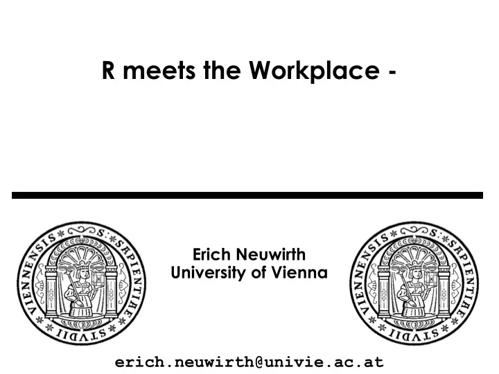 r meets the workplace embedding r into excel