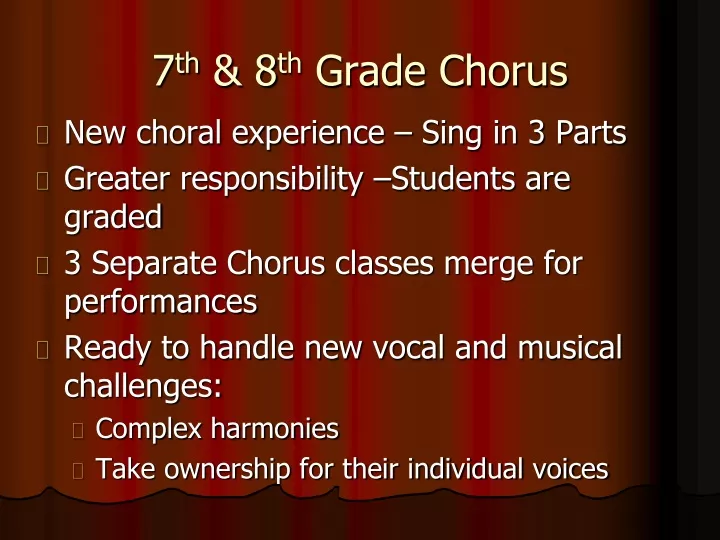 7 th 8 th grade chorus