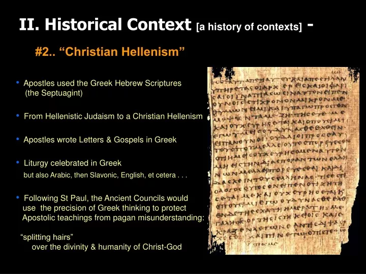 ii historical context a history of contexts