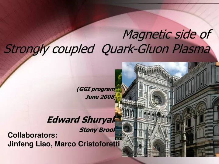 magnetic side of strongly coupled quark gluon plasma