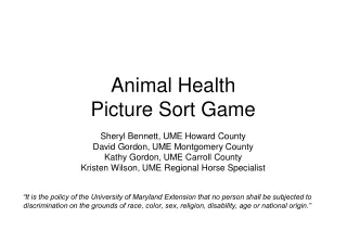 Animal Health  Picture Sort Game