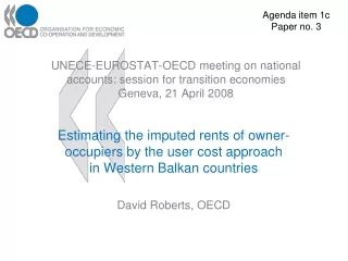 Estimating the imputed rents of owner-occupiers by the user cost approach