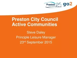 Preston City Council  Active Communities