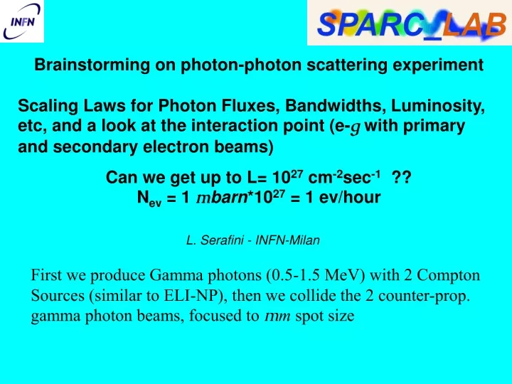 brainstorming on photon photon scattering