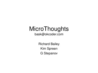 MicroThoughts bask@okcoder