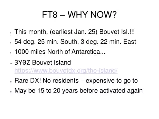 FT8 – WHY NOW?