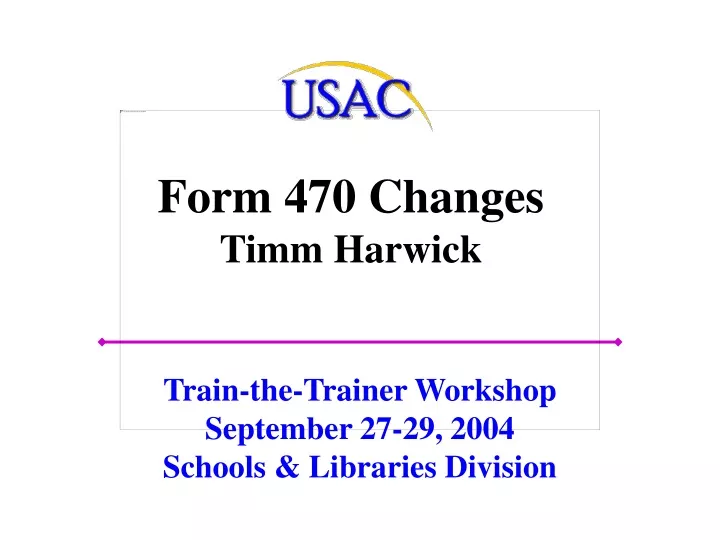 form 470 changes timm harwick