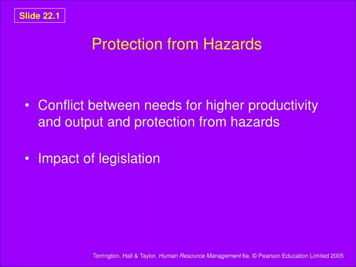 protection from hazards