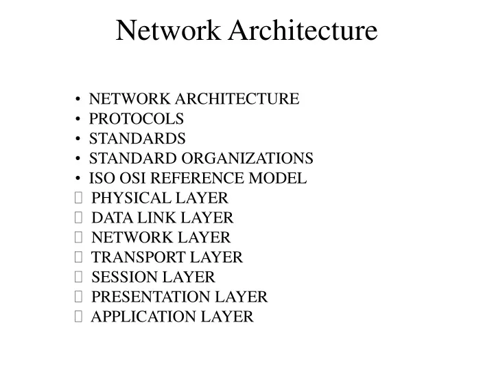 network architecture