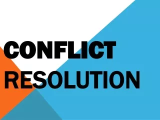Conflict  Resolution