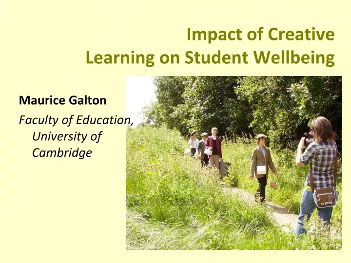 impact of creative learning on student wellbeing