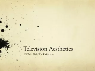 Television Aesthetics