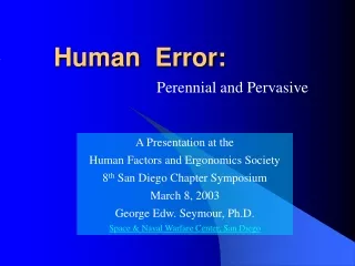 Human  Error: