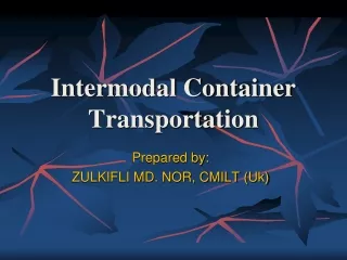 Intermodal Container Transportation