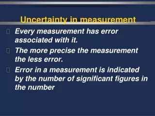 Uncertainty in measurement
