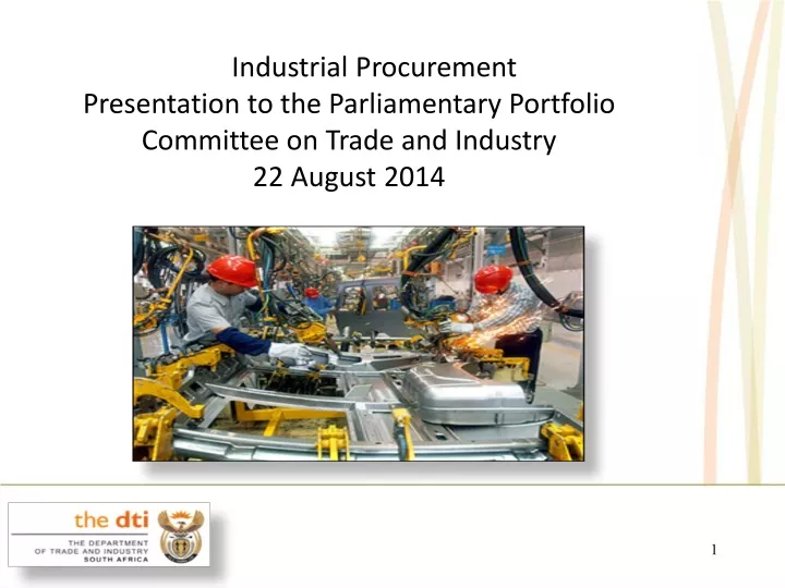 industrial procurement presentation