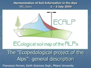 The “Ecopedological project of the Alps”: general description