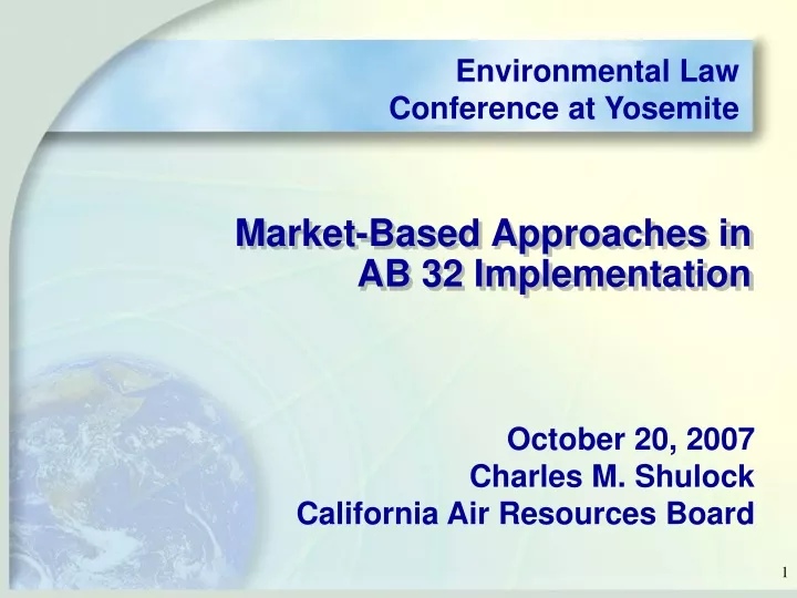 market based approaches in ab 32 implementation