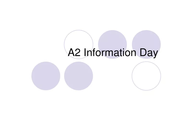 a2 information day