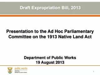 Draft Expropriation Bill, 2013