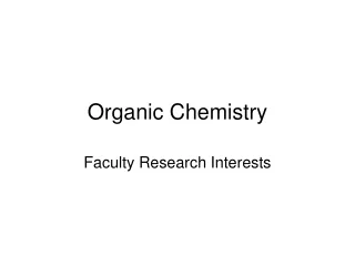 Organic Chemistry