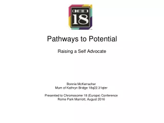 Pathways to Potential Raising a Self Advocate