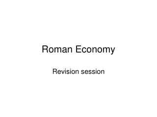 Roman Economy