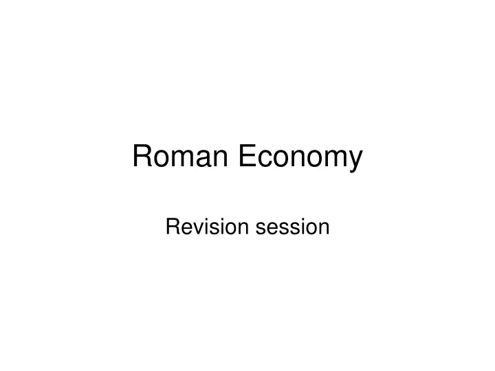 roman economy