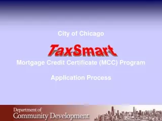City of Chicago Mortgage Credit Certificate (MCC) Program Application Process