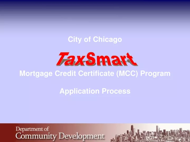 city of chicago mortgage credit certificate mcc program application process