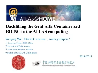 Backfilling the Grid with Containerized BOINC in the ATLAS computing