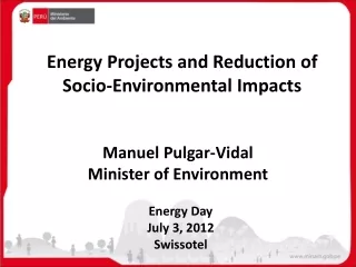Energy Projects and Reduction of Socio-Environmental Impacts