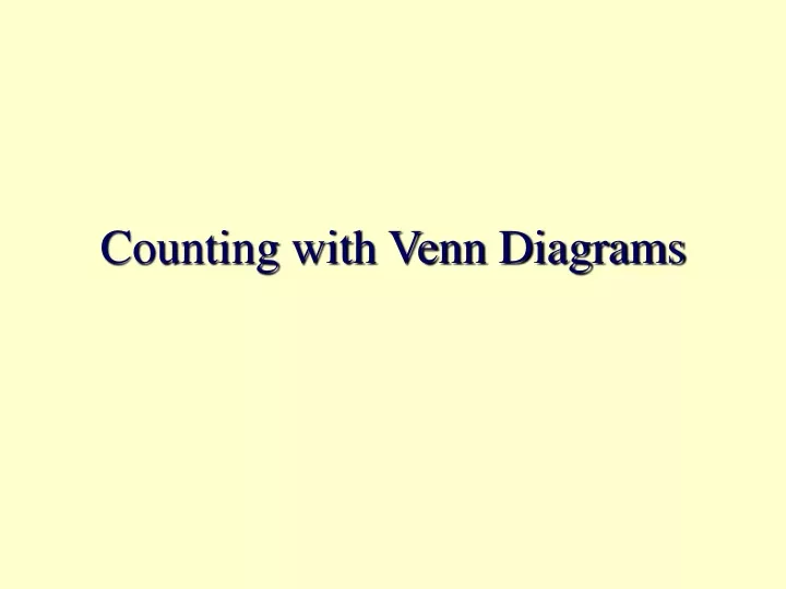 counting with venn diagrams
