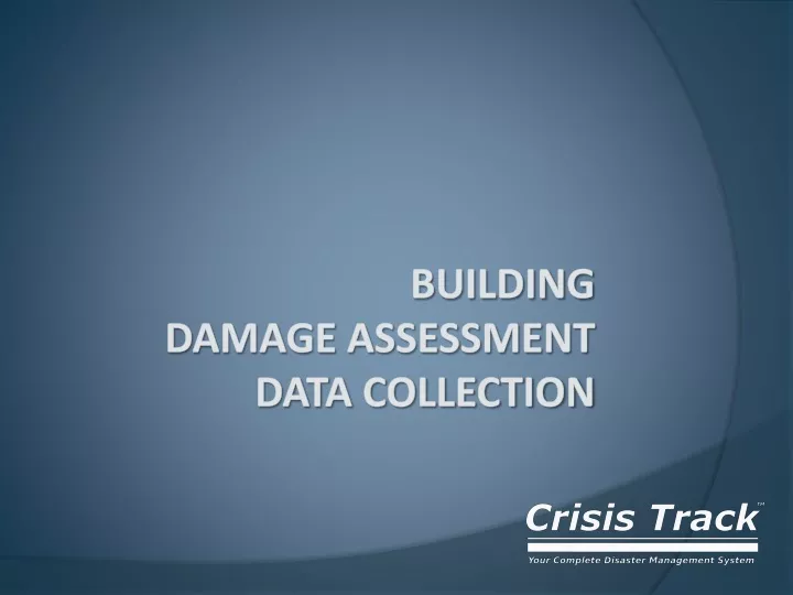 building damage assessment data collection