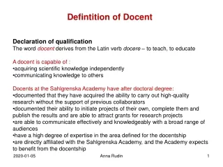 Declaration of qualification