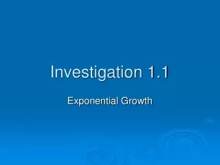 Investigation 1.1