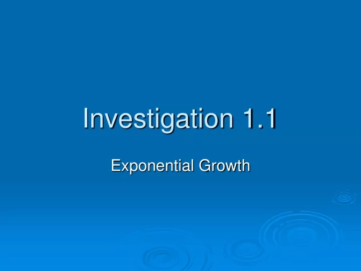 investigation 1 1